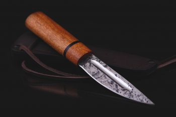 Якутский нож малый "БЫHЫЧЧА" кованая 95х18. Рукоять сапеле.