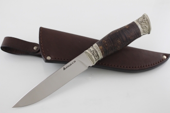 Нож "Засапожный" сталь Bohler k 340. Рукоять карельская береза.
